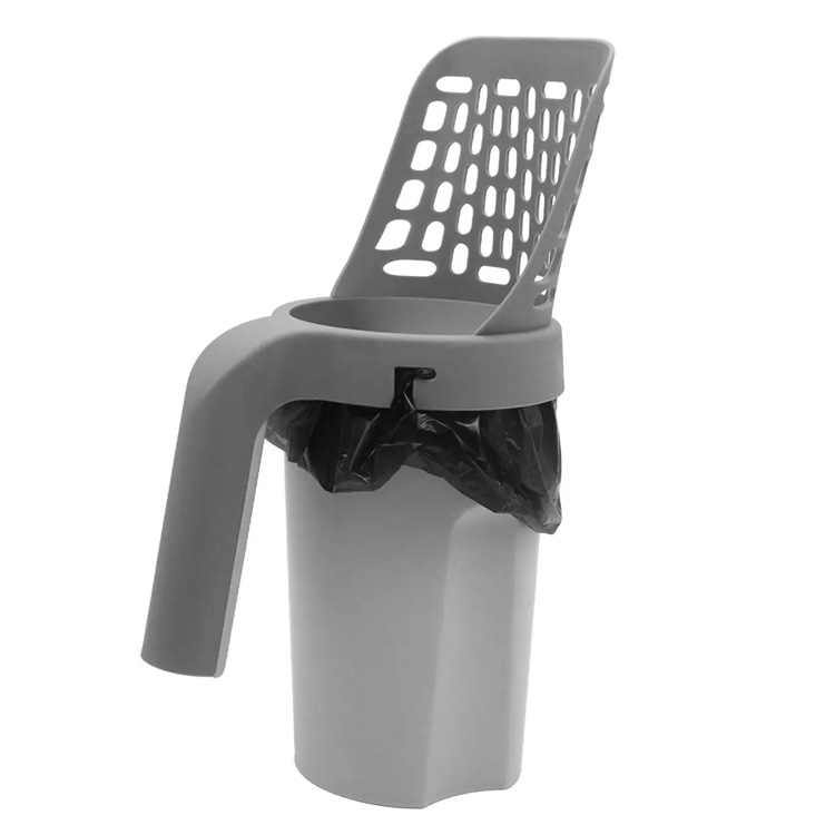 2 in 1 kissan roskakori Kannettava all-in-one-kissan pentue-kauha