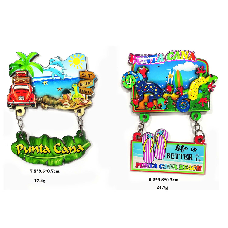 3D-muokattavissa Välimeren tyylinen matkamuistojääkaappimagneetti