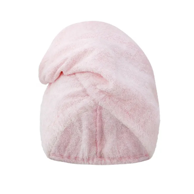 Imeyttävä vaaleanpunainen bambu mikrokuitu hius turban käärepyyhe