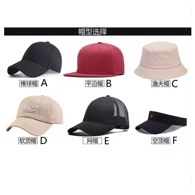 Mukautettu 5 paneeli- ja 6 paneelin kuorma -auton korkki Baseball Cap Hat -logo