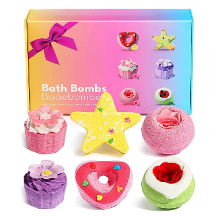 Perhehotelli kylpyhuone värikäs cupcake söpö fizzy kylpyampi pommi