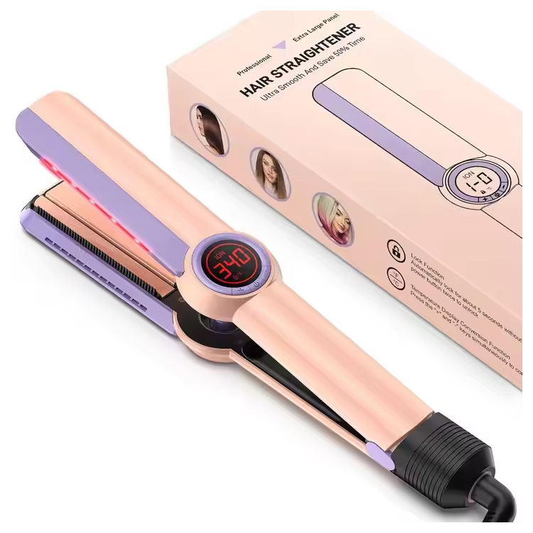 Tehokas hiusten suoristusrauta, leveät levyt