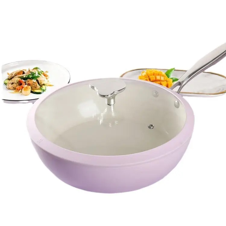 Laventeli kuoren posliini wok mukulakivi keraaminen paistinpannu