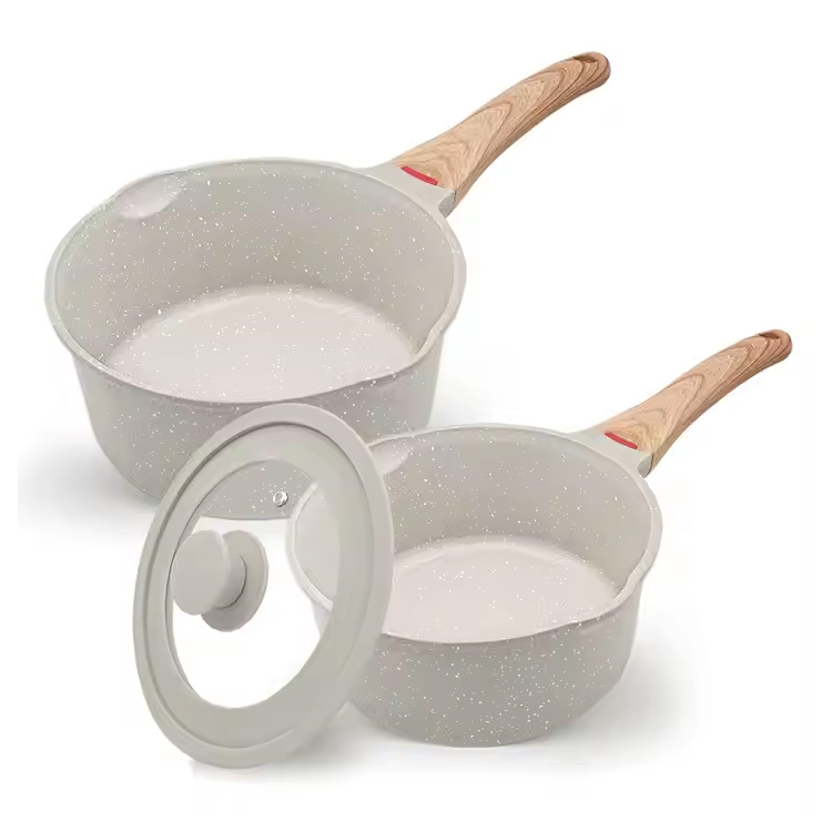Mini keittoastia nonstick -kattilat asettavat 1.5QT ja 1,8QT -kastikepannu