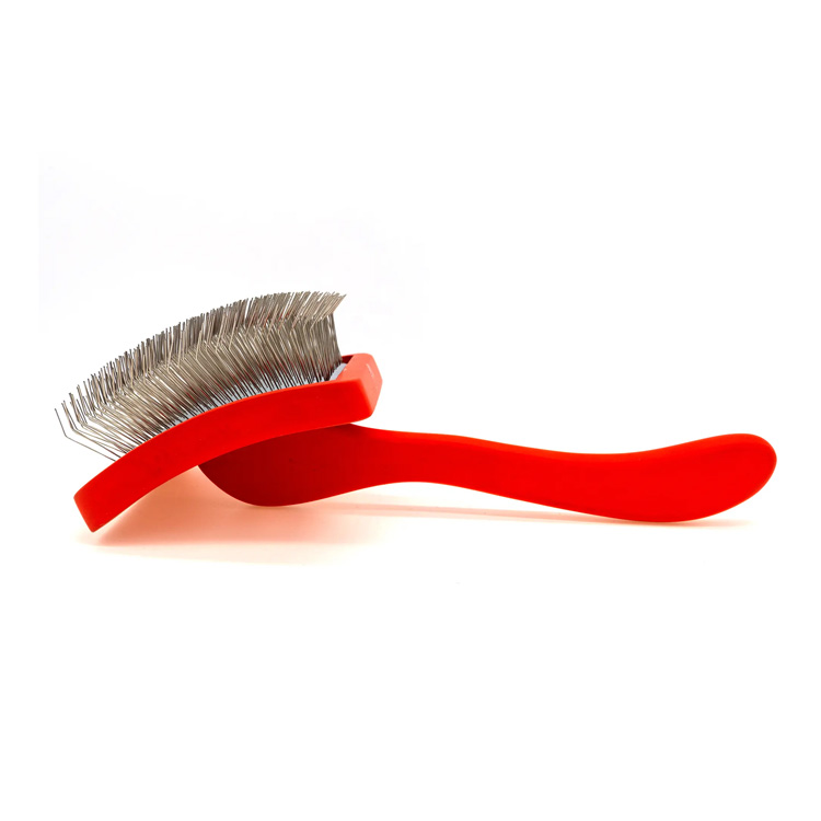 Professional Dog Curved Long Pin Dog Grooming Slicker Brush