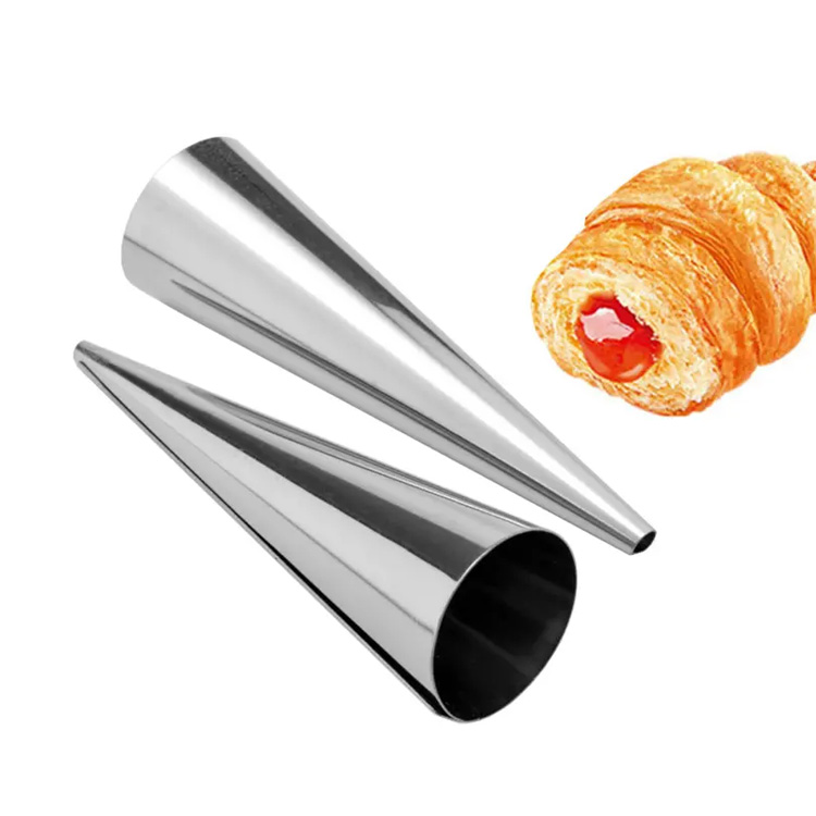 Ruostumattomasta teräksestä valmistettu tanskalainen leipä croissant muotin leivontakartiot