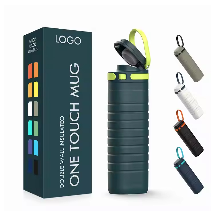 Kosketuskansi 500 ml ruostumattomasta teräksestä tyhjiöeristetty matkamuki