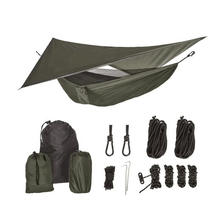 Ultrakevyt Swing Camping Mosquito Net Rain Fly riippumatto
